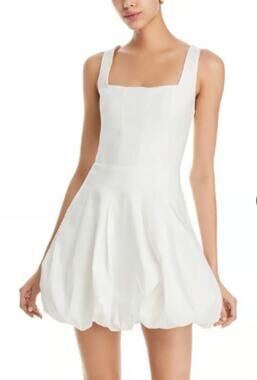 Aqua Cotton square-neck bubble dress size XS